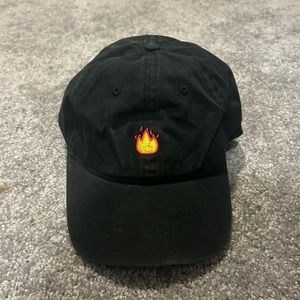 Black 🔥 Fire Emoji Hat